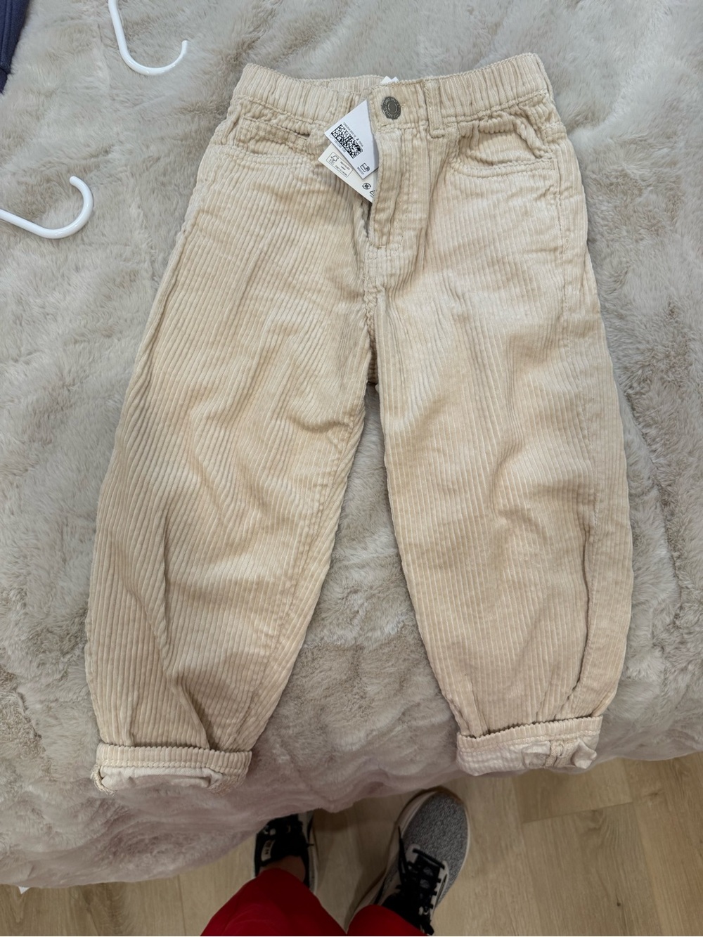 Zara Kids Beige Corduroy Joggers